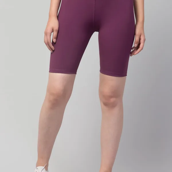 Women’s Fancy Solid Shorts – Yoga, Gym, Cycling & Activewear