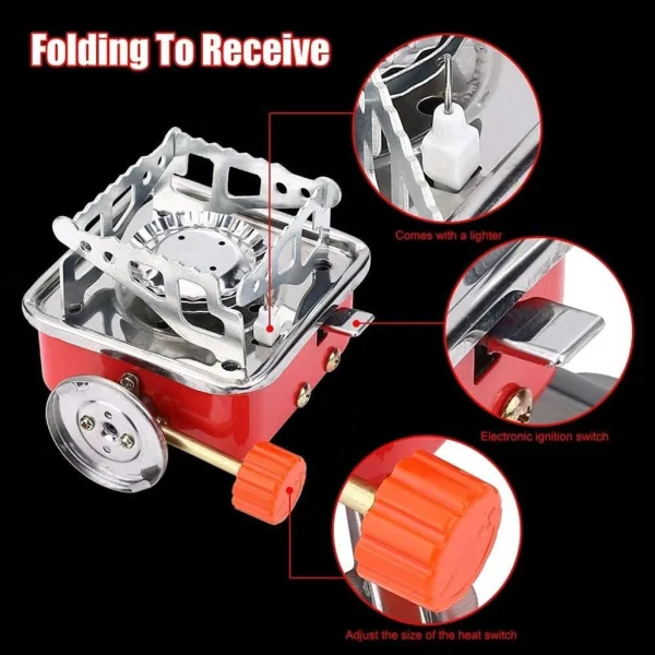 Portable Folding Aluminum Gas Stove for Camping Outdoor Cooking