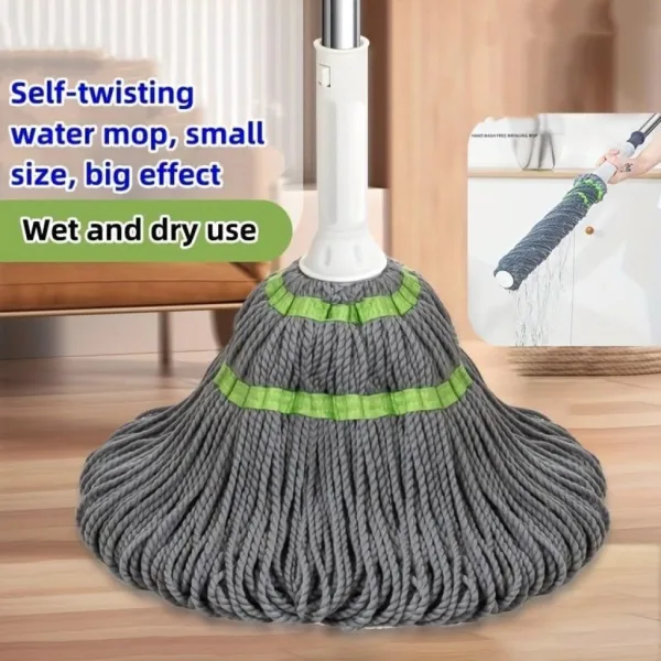 Twist Mop – Microfiber Self-Twisting & Self-Cleaning Mop | Twist & Squeeze Mop for Wet & Dry Cleaning