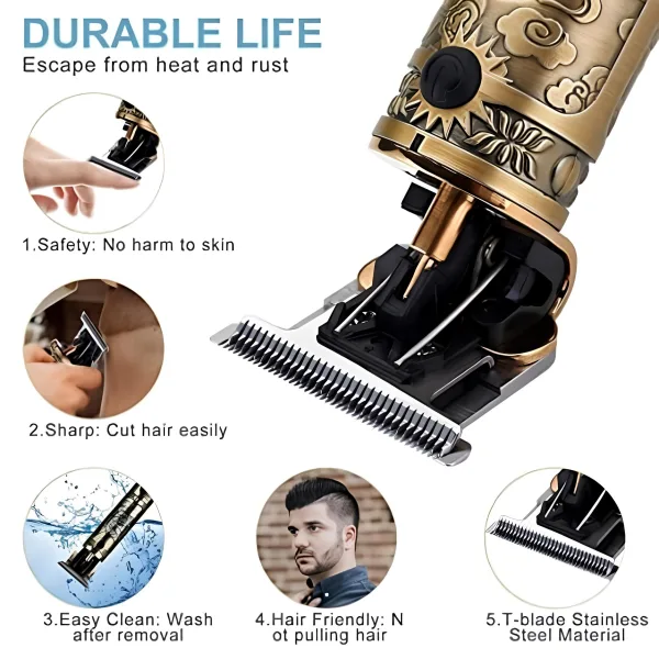 Professional Buddha Style Cordless Hair Trimmer for Men