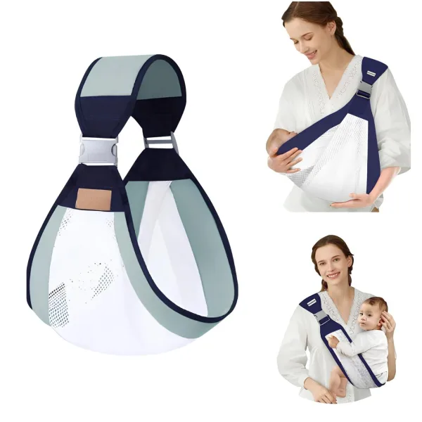 Breathable adjustable baby sling carrier for newborn to toddler