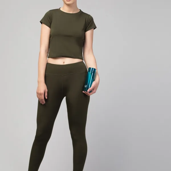 Yoga and Gym Plain Activewear Tights for Women