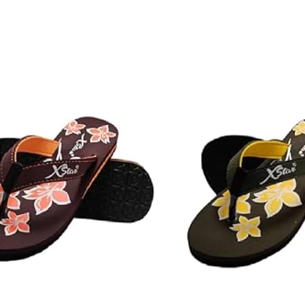 Xstar Eco Classic Slippers For Women | Stylish, Comfortable & Lightweight Flip Flops For Girls (Pack Of 2)
