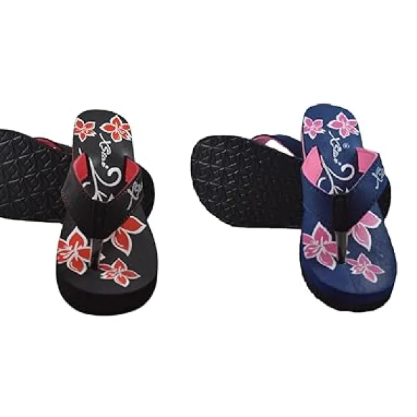 Xstar Eco Classic Slippers For Women | Stylish, Comfortable & Lightweight Flip Flops For Girls (Pack Of 2)