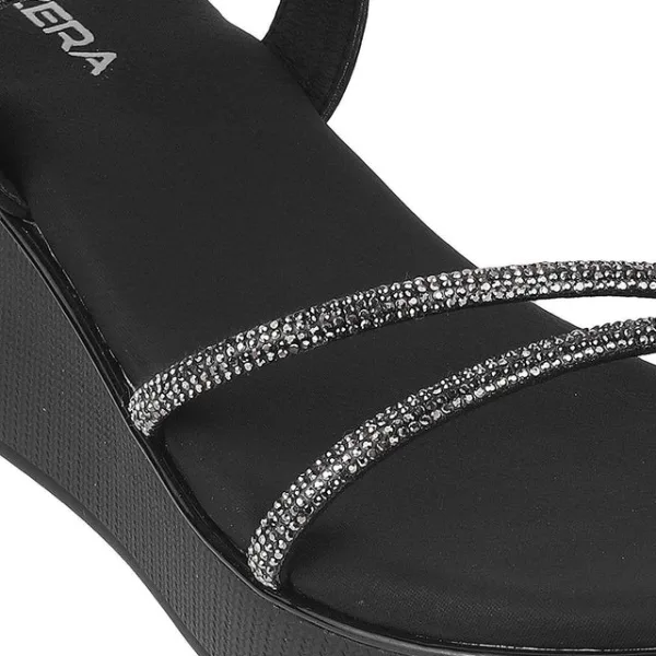 Women's Glitter Strap Wedge Sandals