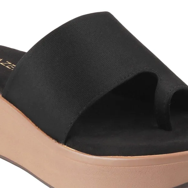 Womens Mid-Heel Platform Slip-on Chappal