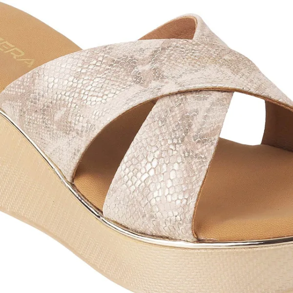 Womens LuxeWeave Cross Strap Wedges