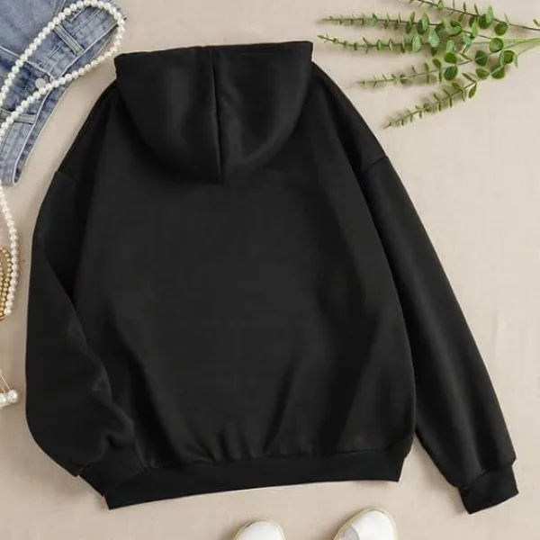 Women’s Polycotton Fleece Plain Full-Zip Hooded Winter Sweatshirt | Kangaroo Pocket | Casual Warm Outerwear