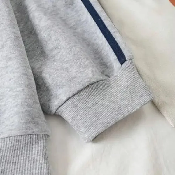 Men’s Collar Chain Cotton Fleece Sweatshirt | Warm Hoodie for Gym, Travel & Casual Winter Wear