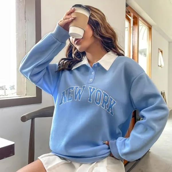 Collar Button Hoodie/Sweatshirt | Polycotton Hoodies for Gym, Travel & Everyday Wear | Warm & Comfortable Casual Wear