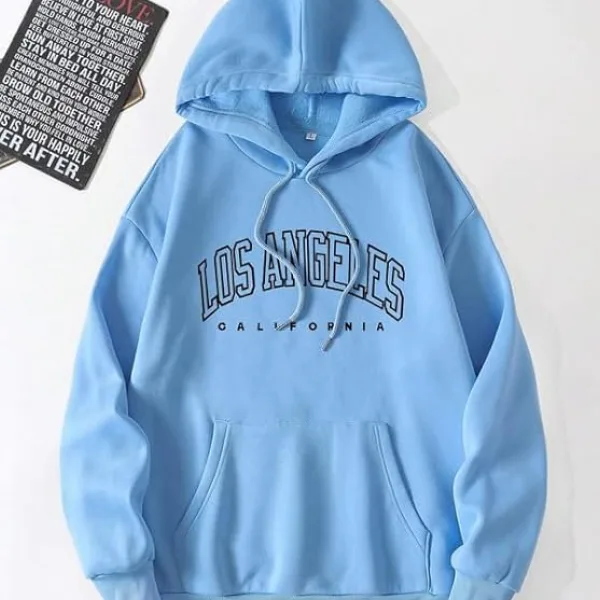 Women Warm Hooded Sweatshirt Polycotton Winter Jacket