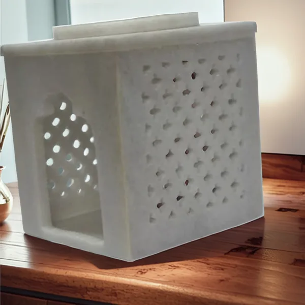 White Marble Tealight Holder And Camphor Diffuser