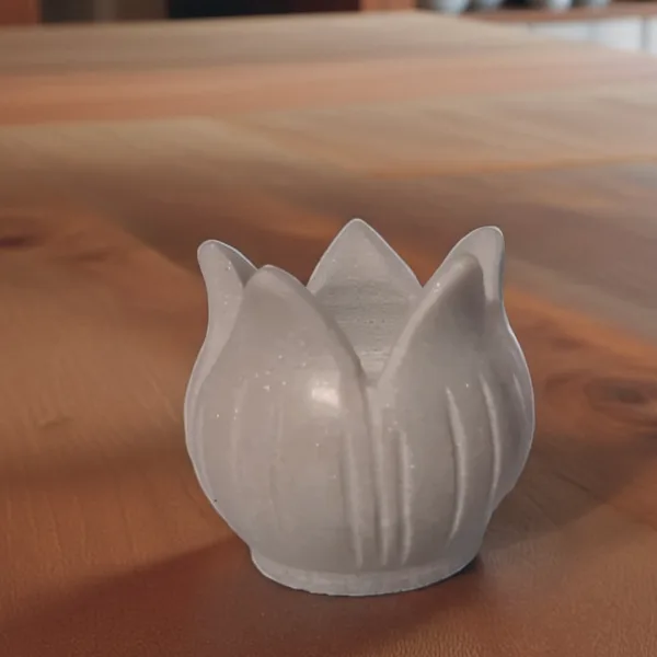 Large Marble Urli Bowl with Lotus Plate Decor Combo Set