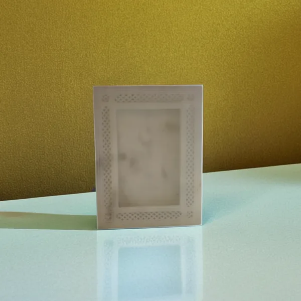 White Marble Photo Frame Elegant Handcrafted Home Decor