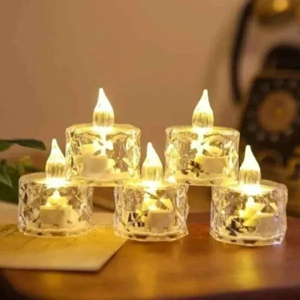 LED Electric Candle Lights Decorative Set of 4 Pieces