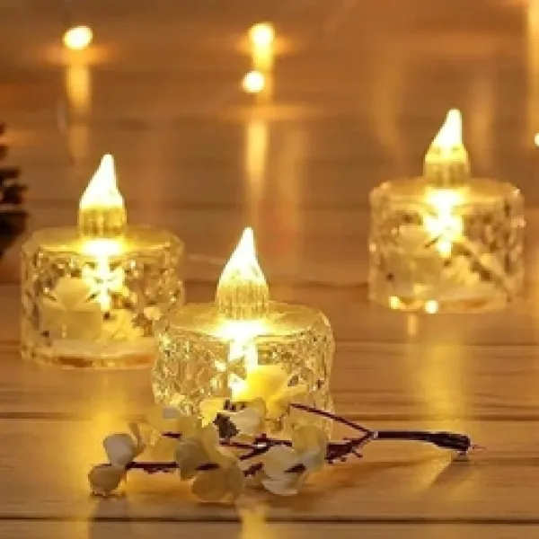 LED Electric Candle Lights Decorative Set of 4 Pieces