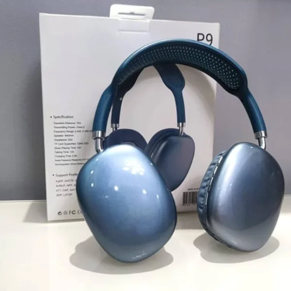 P9 Wireless, Bluetooth 5.1 Over Ear Stereo Headphones - Mic, Ergonomic Adjustable Design, 24 Hours Battery Life, Hi-Fi Sound, Wireless Headset for Music & Calls (Assorted)