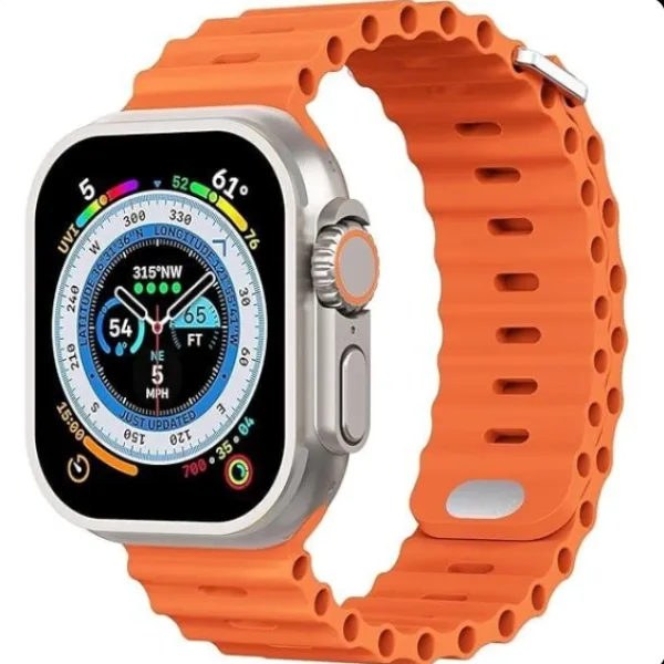 T800 Ultra Smart Watch with Beautiful Strap, Bluetooth Calling Smart Watch, 1.99" Touch Display with Fitness & Outdoor, Health & Medical Tracker, 8 Unique UI Interactions (Orange)