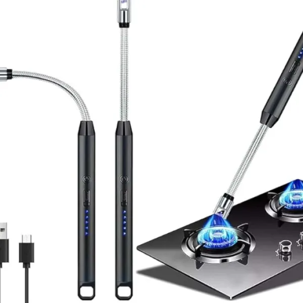 Windproof USB Electric Kitchen Gas Lighter Flexible Neck
