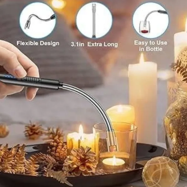 USB Rechargeable Electric Gas Lighter with Flexible Neck