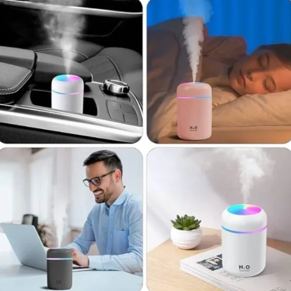Colorful Cool Mini Humidifier, Essential Oil Diffuser, Aroma Essential USB Personal Desktop Humidifier for Car, Office Room, Bedroom etc,2 Adjustable Mist Modes