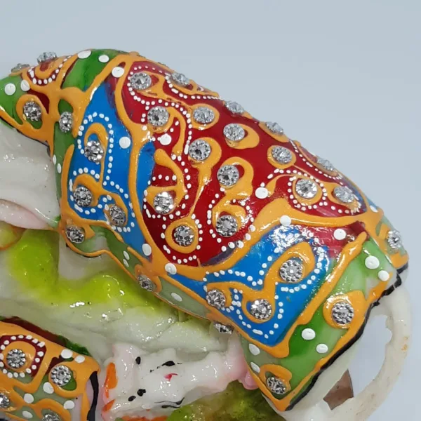 Handcrafted Marble Kamdhenu Cow Calf Decorative Showpiece