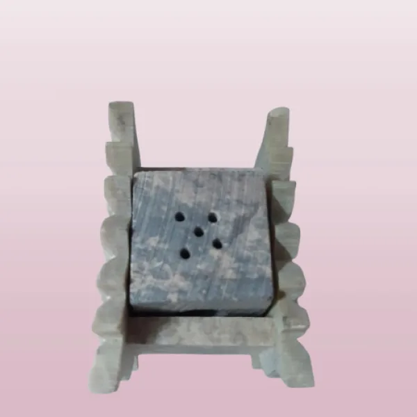 Lotus Design Soapstone Marble Candle Stand Tealight Holder