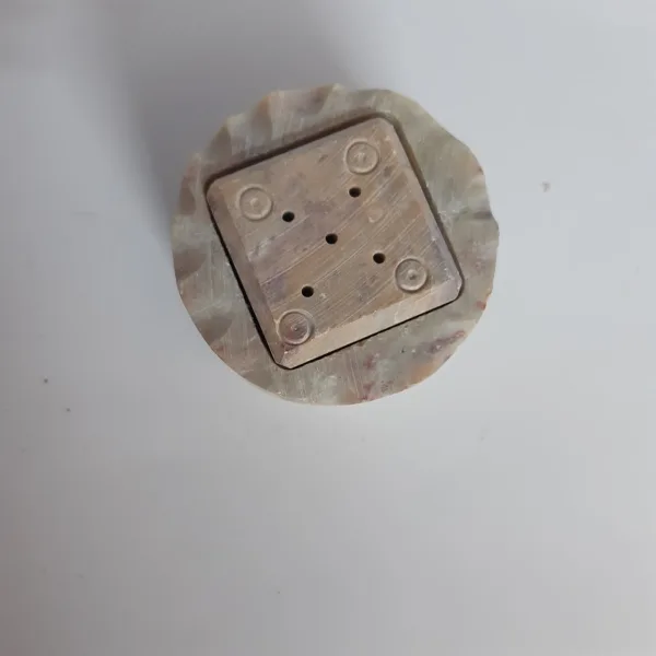 Floral Motif Soapstone Marble Candle Stand Tealight Holder