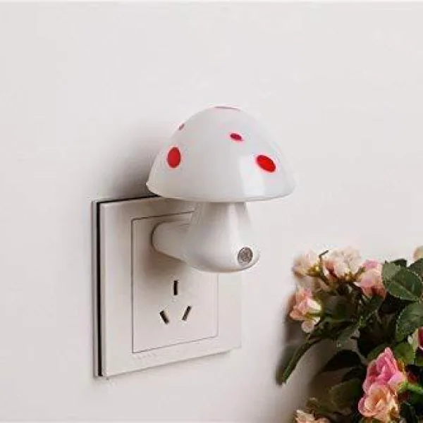 Automatic Night Sensor Mushroom Lamp Multicolour LED Light