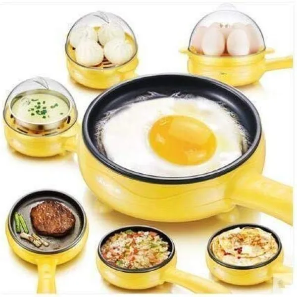 Electric 2 in 1 Egg Frying Pan with Egg Boiler