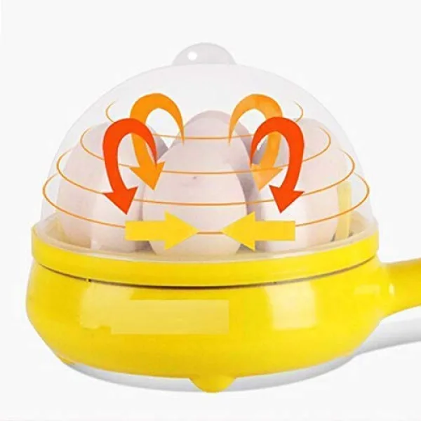 Electric 2 in 1 Egg Frying Pan with Egg Boiler
