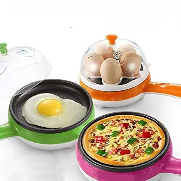 Electric 2 in 1 Egg Frying Pan with Egg Boiler