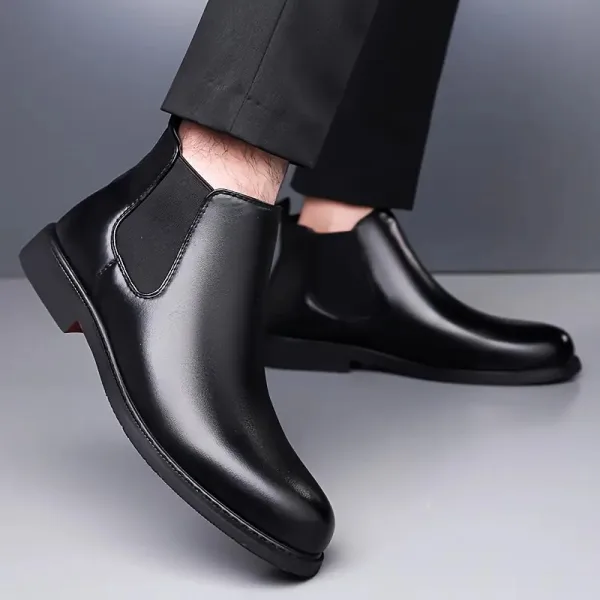 Latest Stylish Men's Black Chelsea Boots | Faux Leather Slip-On Ankle Boots | Comfortable Casual & Formal Footwear for Men & Boys
