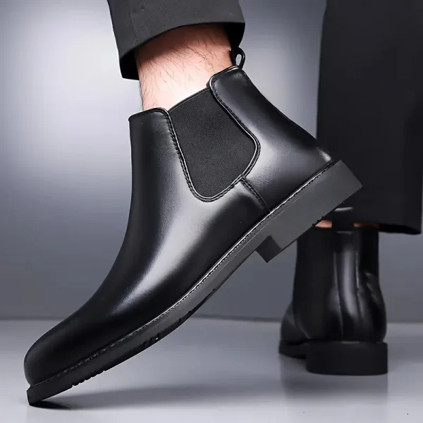 Latest Stylish Men's Black Chelsea Boots | Faux Leather Slip-On Ankle Boots | Comfortable Casual & Formal Footwear for Men & Boys