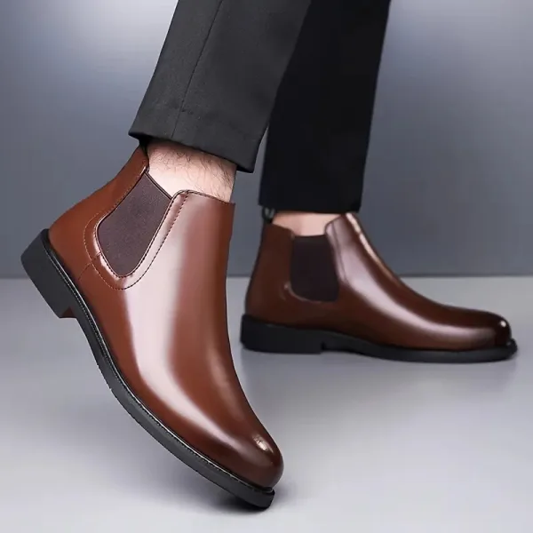 Latest  Trendy Men’s Brown Chelsea Boots | Premium Faux Leather Ankle Boots | Comfortable Slip-On Footwear for Men's & Boys