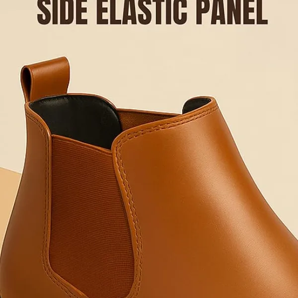Latest Trendy Men’s Tan Chelsea Boots | Premium Faux Leather Ankle Boots | Comfortable Slip-On Footwear for Men's & Boys