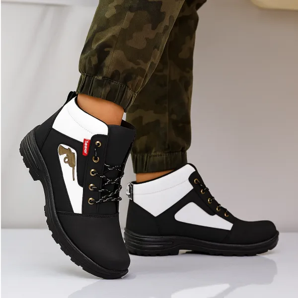 Latest Stylish Men’s Black Gun Boots | Premium Faux Leather Ankle Boots | Comfortable Slip-On Footwear for Men's & Boys