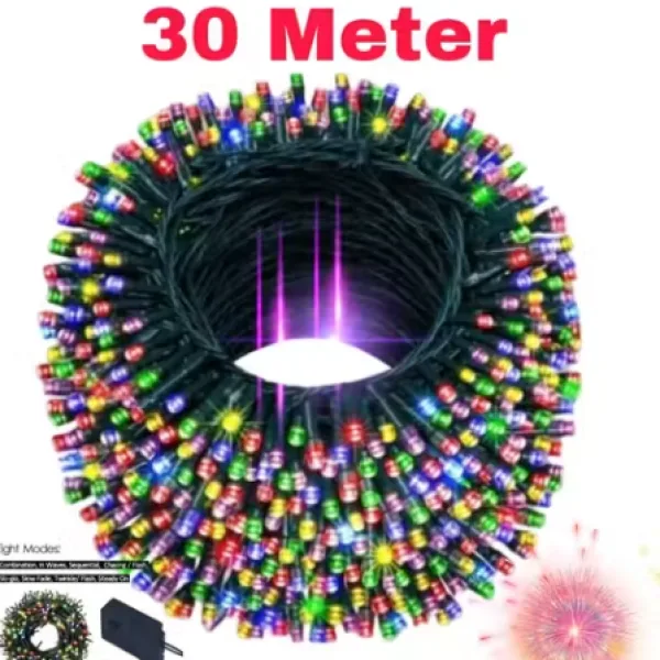 30 Meter Multicolor Rice Light With 7 Color Changing Modes