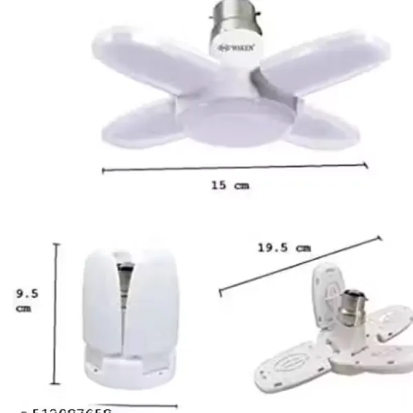 25 Watt 4 Fan LED Bulb Light Home Decoration Pack