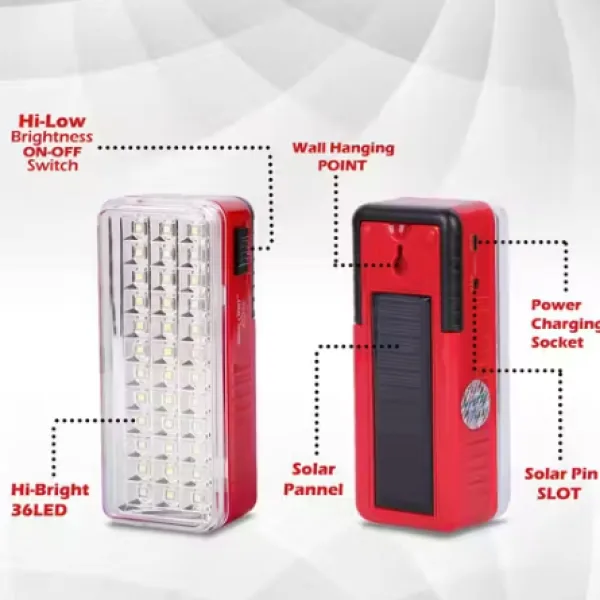 Solar Emergency LED Light with 24 SMD Extra Bright Output