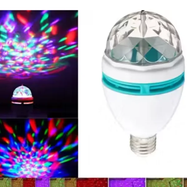 360 Degree Rotating LED Disco Bulb for Party Decoration