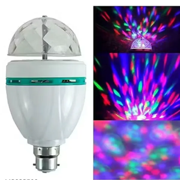 360 Degree Rotating LED Disco Bulb for Party Decoration