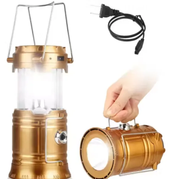 Rechargeable Solar LED Lantern Torch for Camping and Emergency