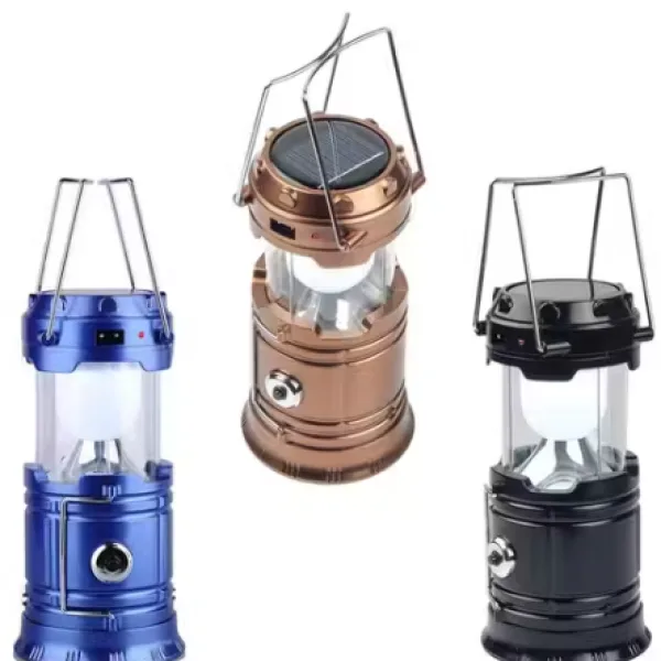 Rechargeable Solar LED Lantern Torch for Camping and Emergency