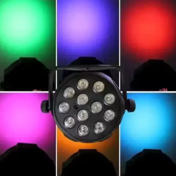 12 LED Mini DJ PAR Light With Remote Slim Design