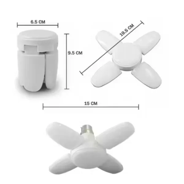 LIGHT 25 WATT 4 FAN LED BULB LIGHT HOME DECORATION (PACK OF 3) AZ-7