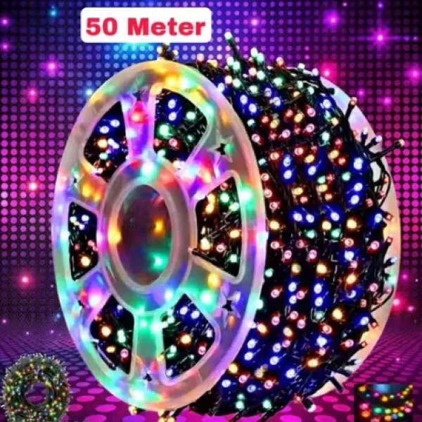 50 Meter LED Copper Serial Light With 8 Mode Controller