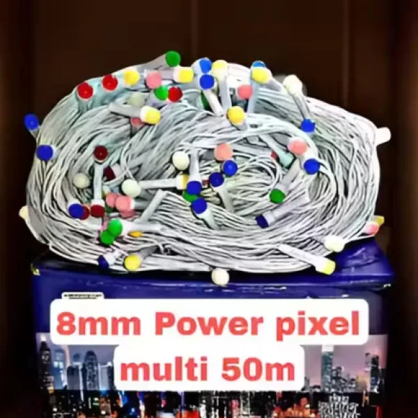 Light 50 Meter 8mm Powers pixel multicolor led string light for diwali festival.