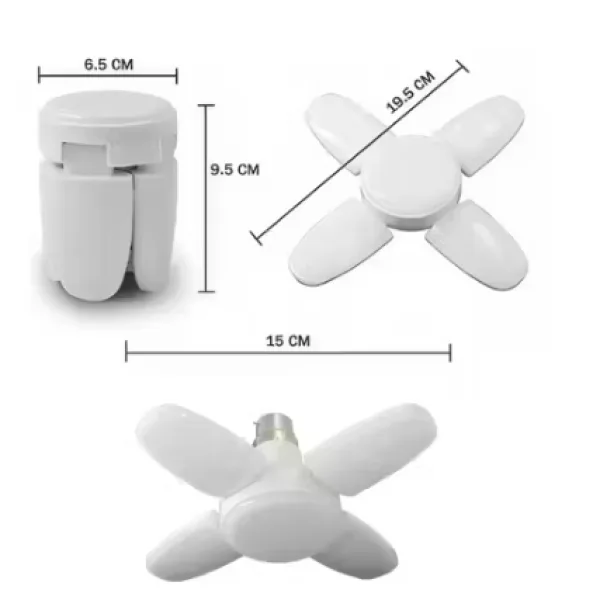 25 Watt 4 Fan LED Bulb Light For Home Decoration Pack of 3