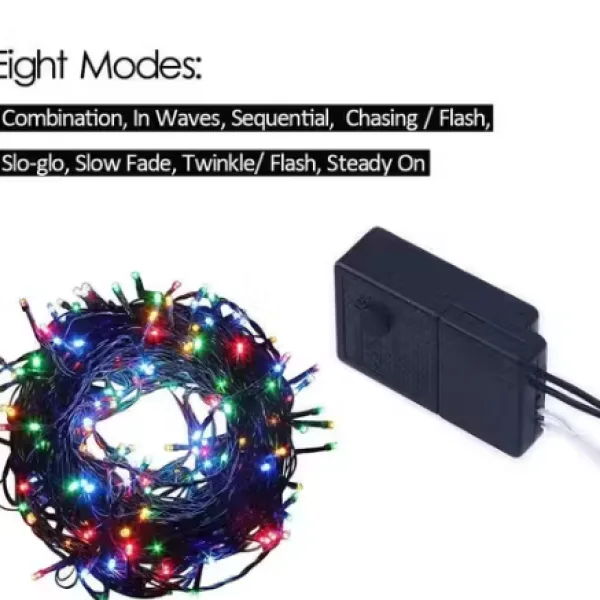 50 Meter Copper LED Serial Light With 8 Lighting Modes For Festivals